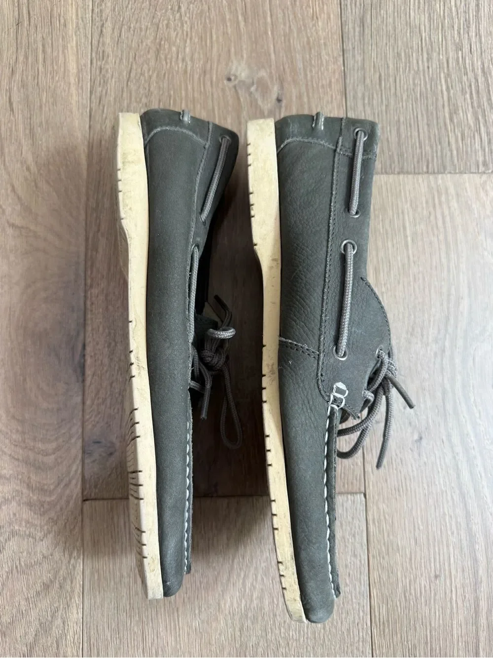 Lacoste Men's Charcoal Leather Boat Shoes